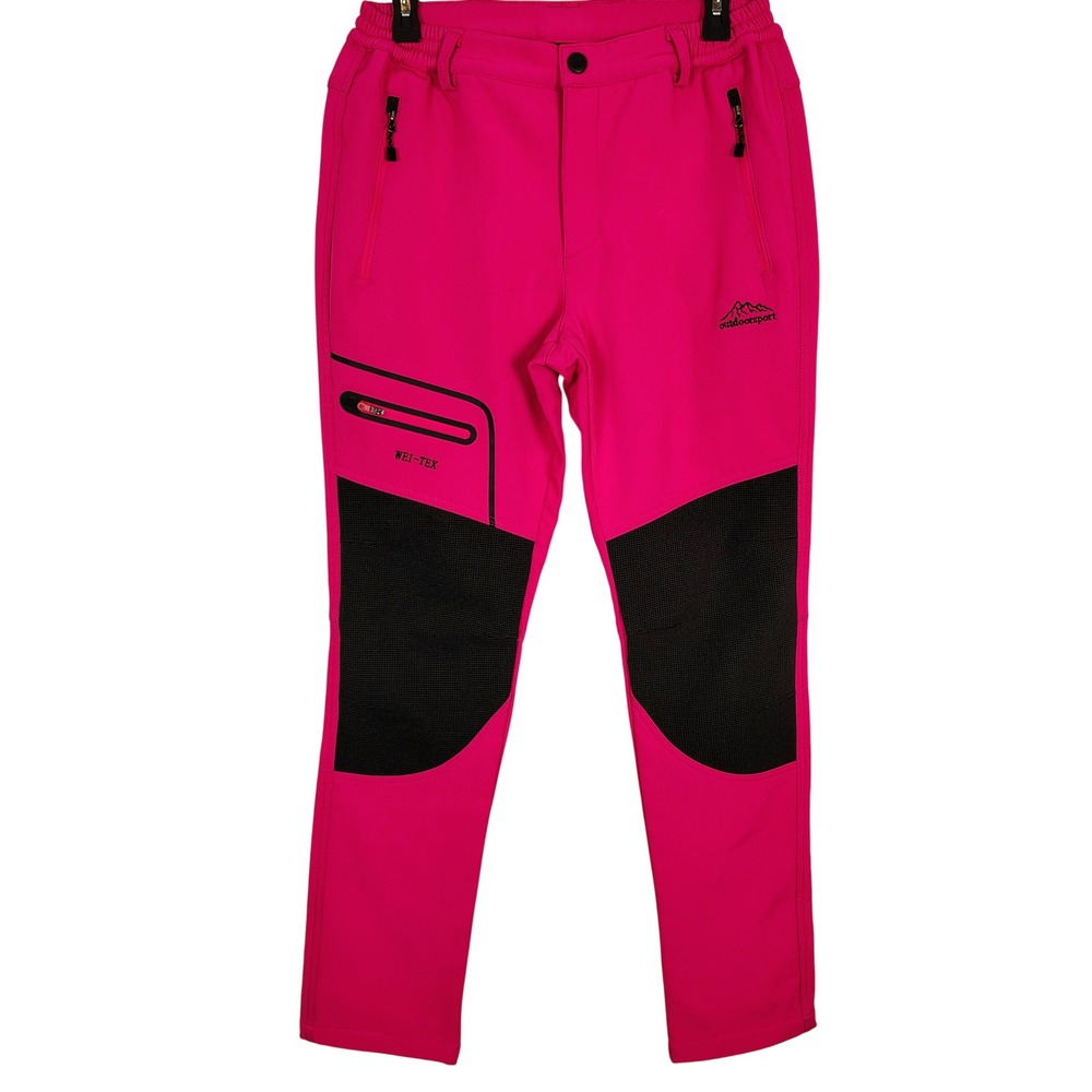 Outdoor Sport WEI-TEX Hot Pink Fleece Lined Softshell Hiking Pants Womens Med